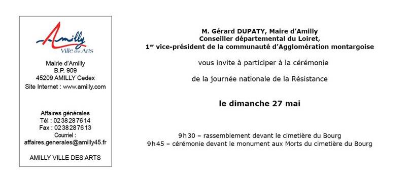 Ceremonie 27 mai