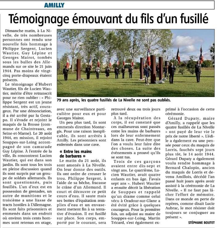 Ceremonie de la nivelle du 27 08 2023